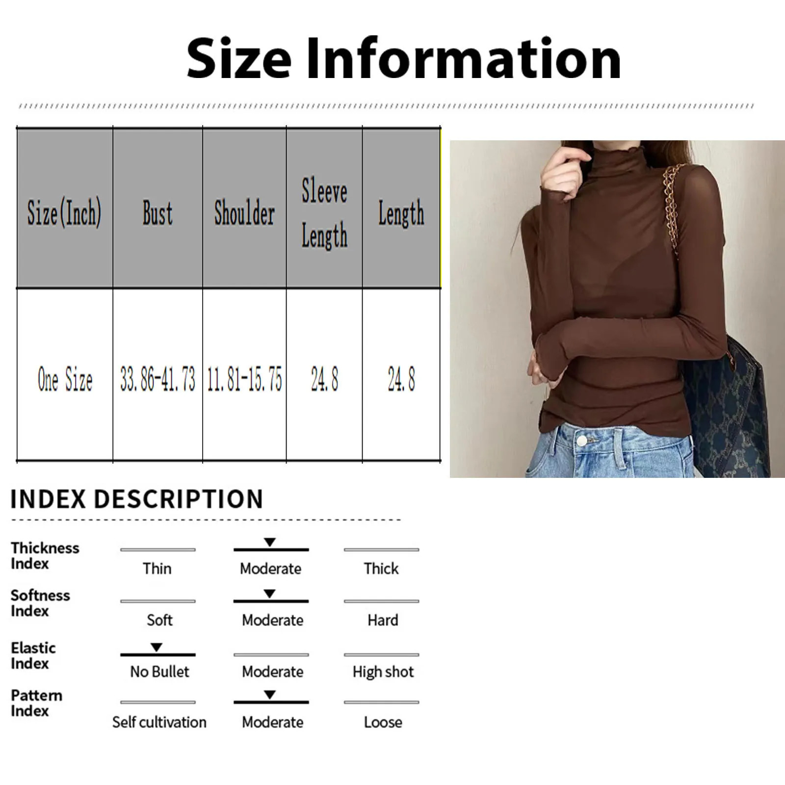 High neck transparent mesh womens clothing long sleeved turtle Tshirt black and white pink shirt layered chiffon top 250425