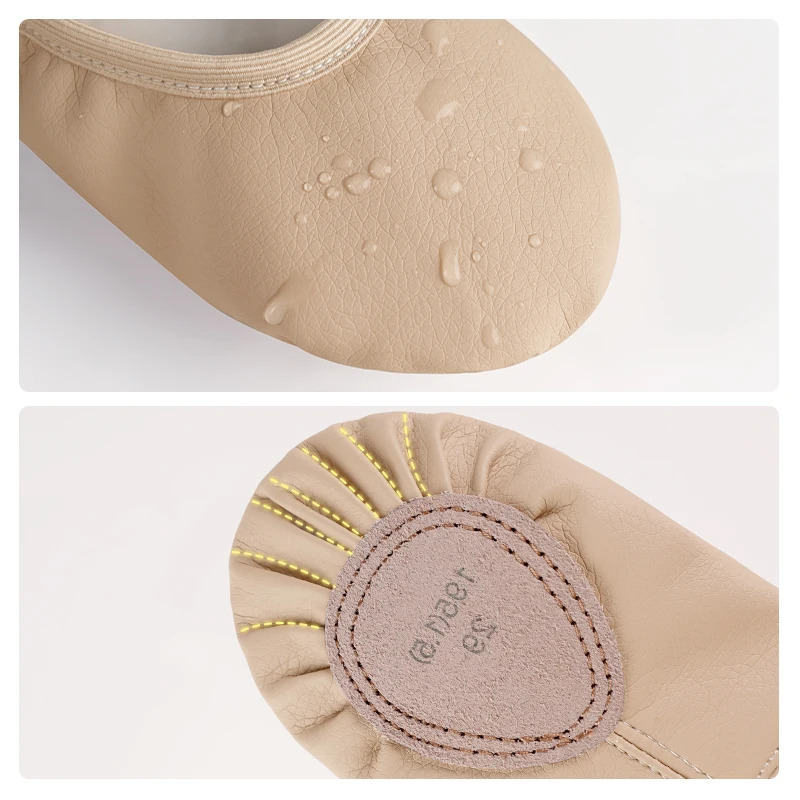 PU ballet shoes are suitable for young ren and girls rens dance shoes leather ballet shoes flat ren soft soled gymnastics shoes and dance shoes 250425