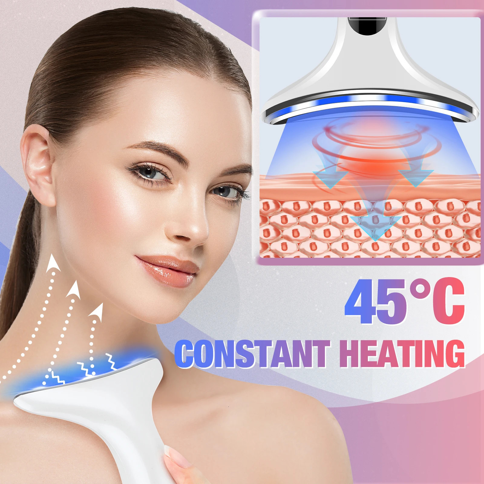 EMS Face Neck Lift Beauty Device Massager LED Double Chin Remover Skin Rejuvenation Tightening Anti Wrinkle 250422