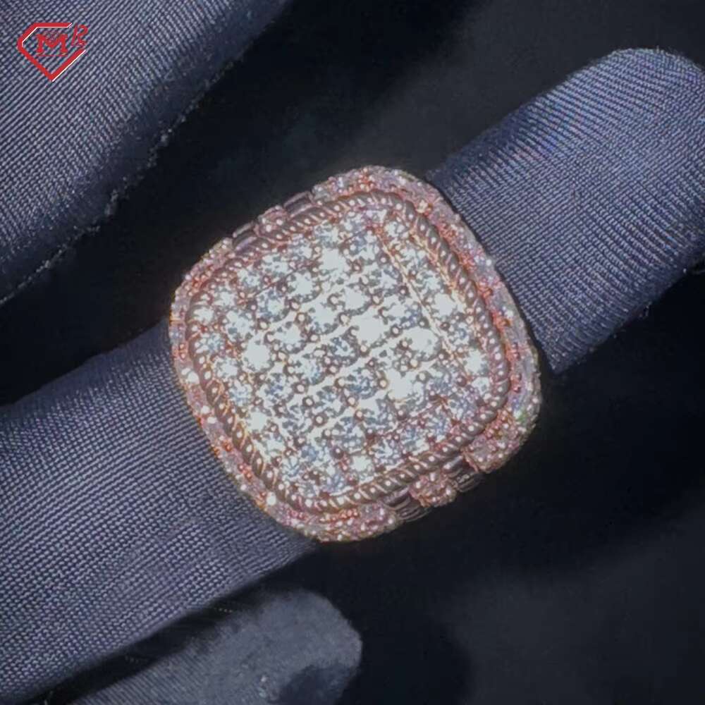 Luxury Champion Moissanite Hip Hop Ring Fine Jewelry VVS Letter Name Men Moissanite Ring
