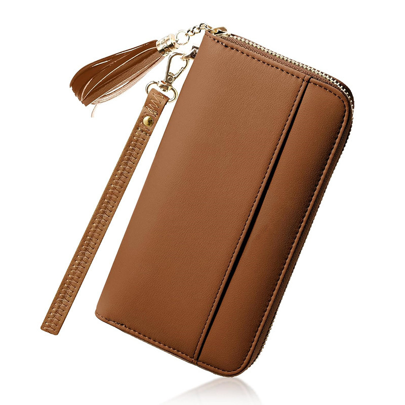 Amazon ladies' purse double fold ladies' clutch wristband long purse ladies' travel purse