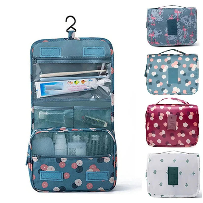 Multi functional travel hooks face wash bag cosmetic storage bag waterproof toilet beauty organizer ladies bathroom storage bag 250425