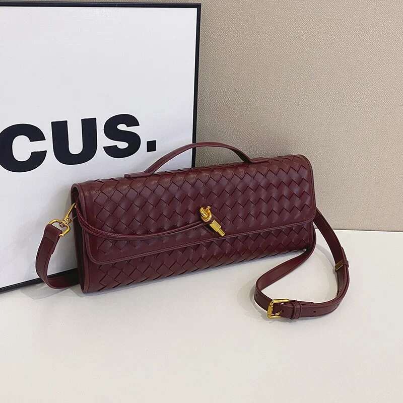 2025 New Handwoven Small Square Women's with Natural Material Also A Glasses Bag Fashion Clutch Portable Shoulder Messenger