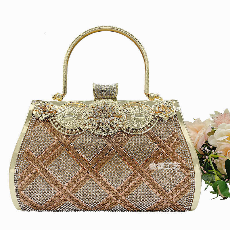 Dinner Bag Large Capacity Single Sided Diamond Cheongsam Accessory Women S Bride S Wedding Bag Formal Dress Banquet KQ