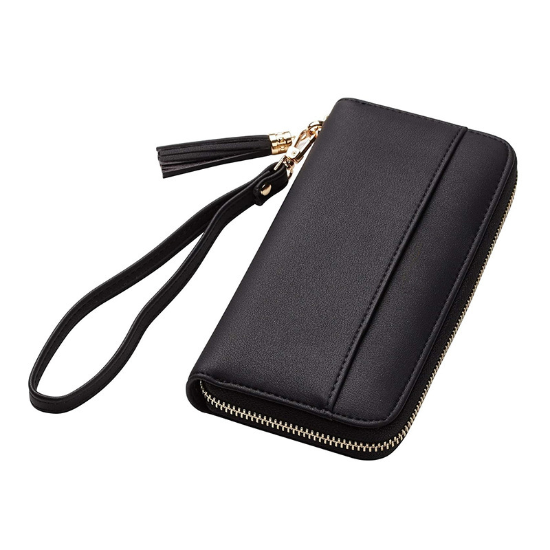 Amazon ladies' purse double fold ladies' clutch wristband long purse ladies' travel purse