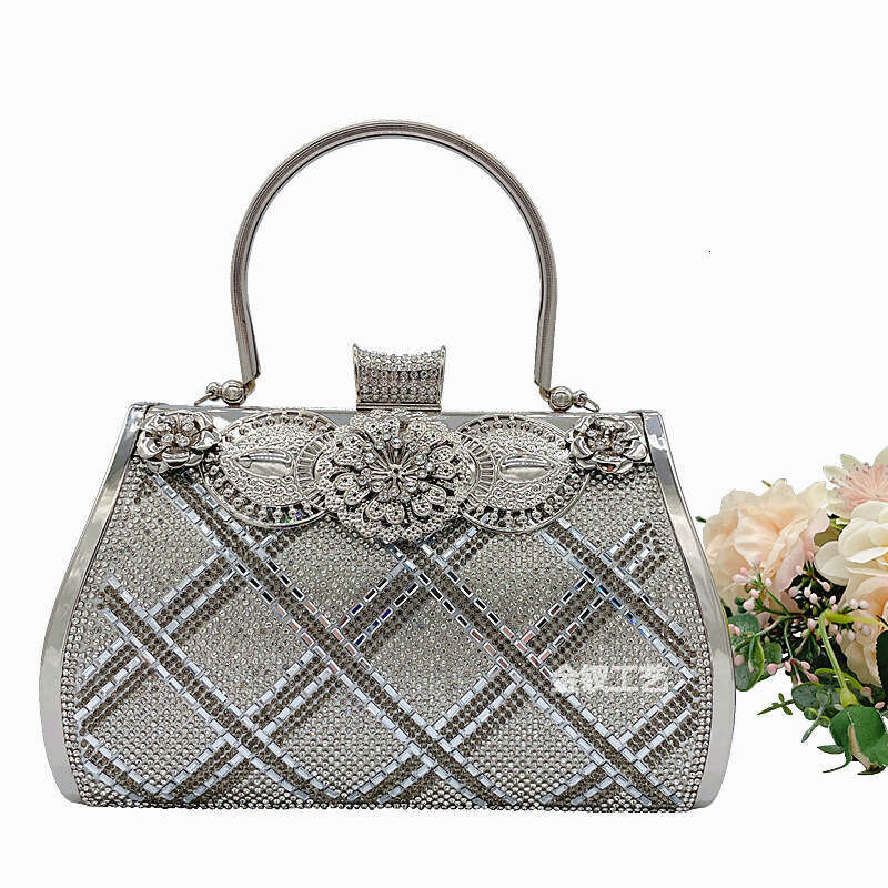 Dinner Bag Large Capacity Single Sided Diamond Cheongsam Accessory Women S Bride S Wedding Bag Formal Dress Banquet KQ