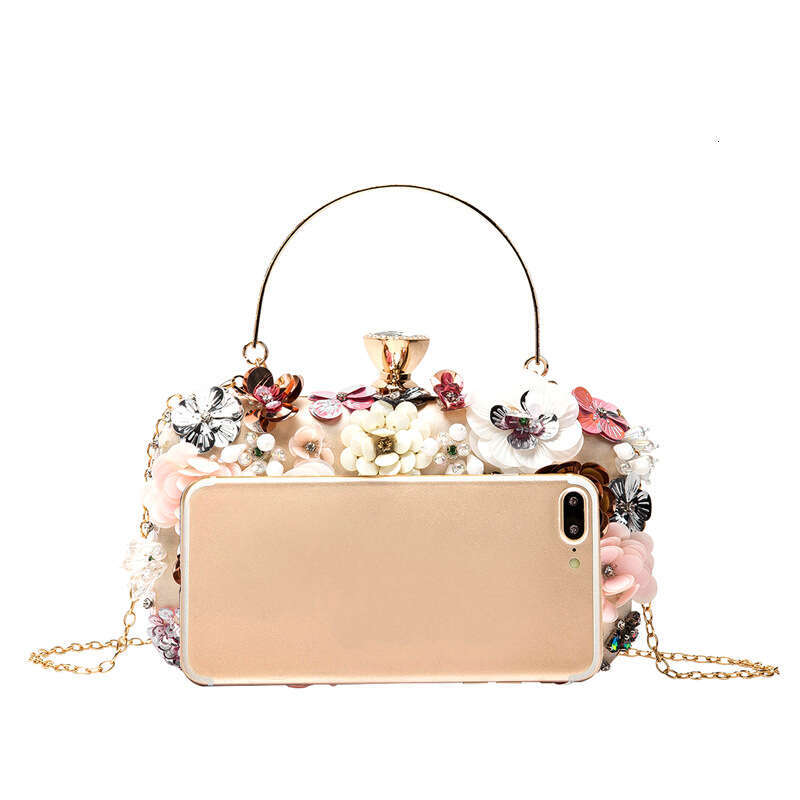Dinner Bag New Handmade Pearl Embroidered Flower Banquet For Parties Ladies Holding Bridal Wedding Bag KQ