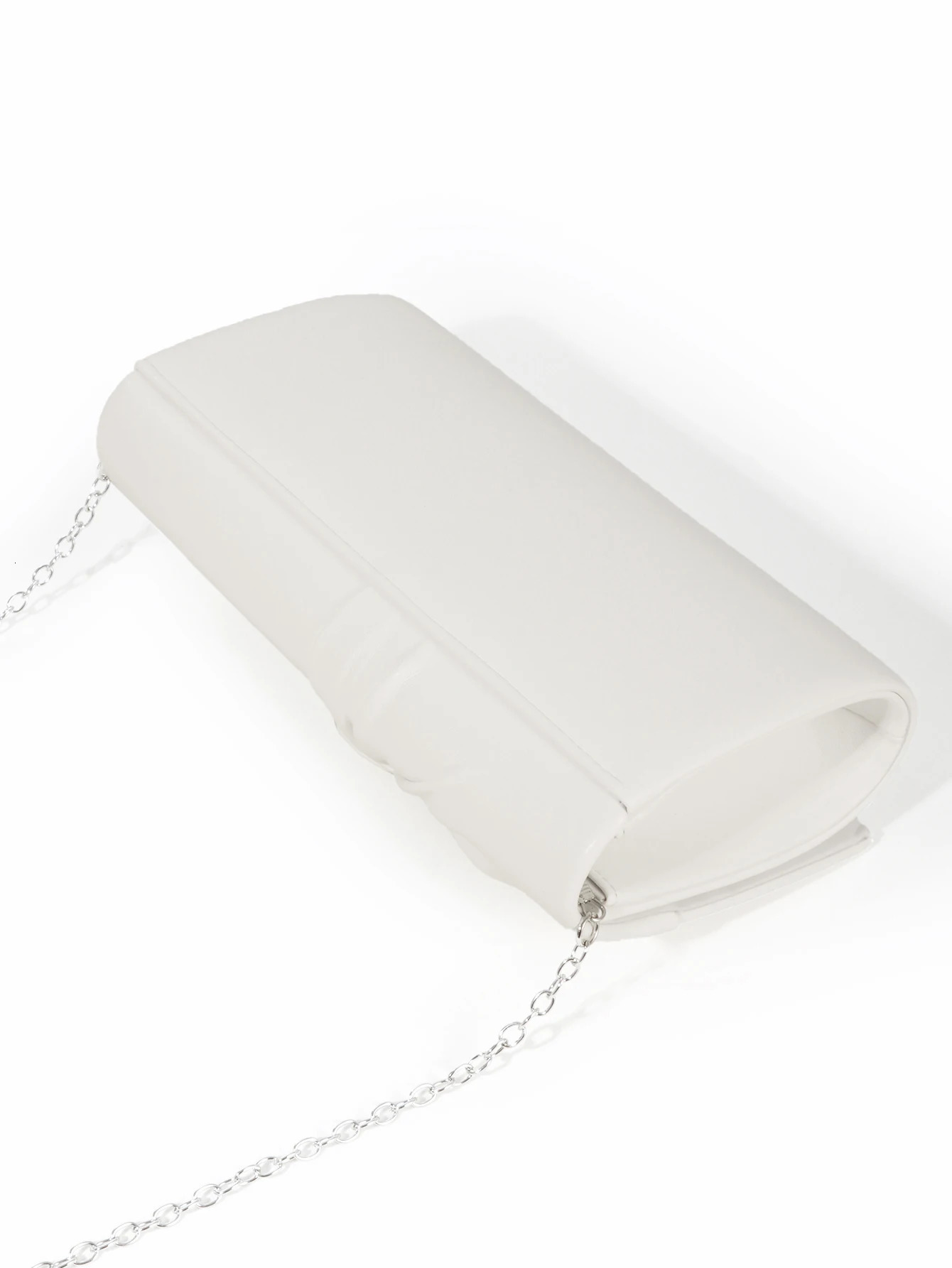Womens Fashion Casual Leather Evening Bag Flip up Banquet Clutch White Wedding Bridal Party Promotion 250428