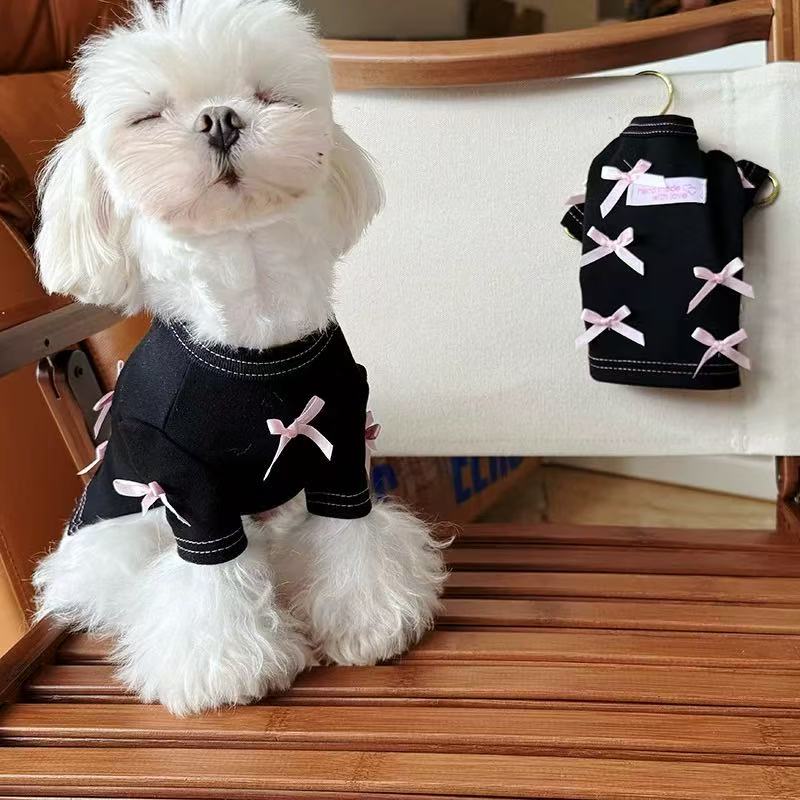 T00113Dog clothes spring thin traction overalls pet four-legged clothes Bichon Teddy Maltese small dog