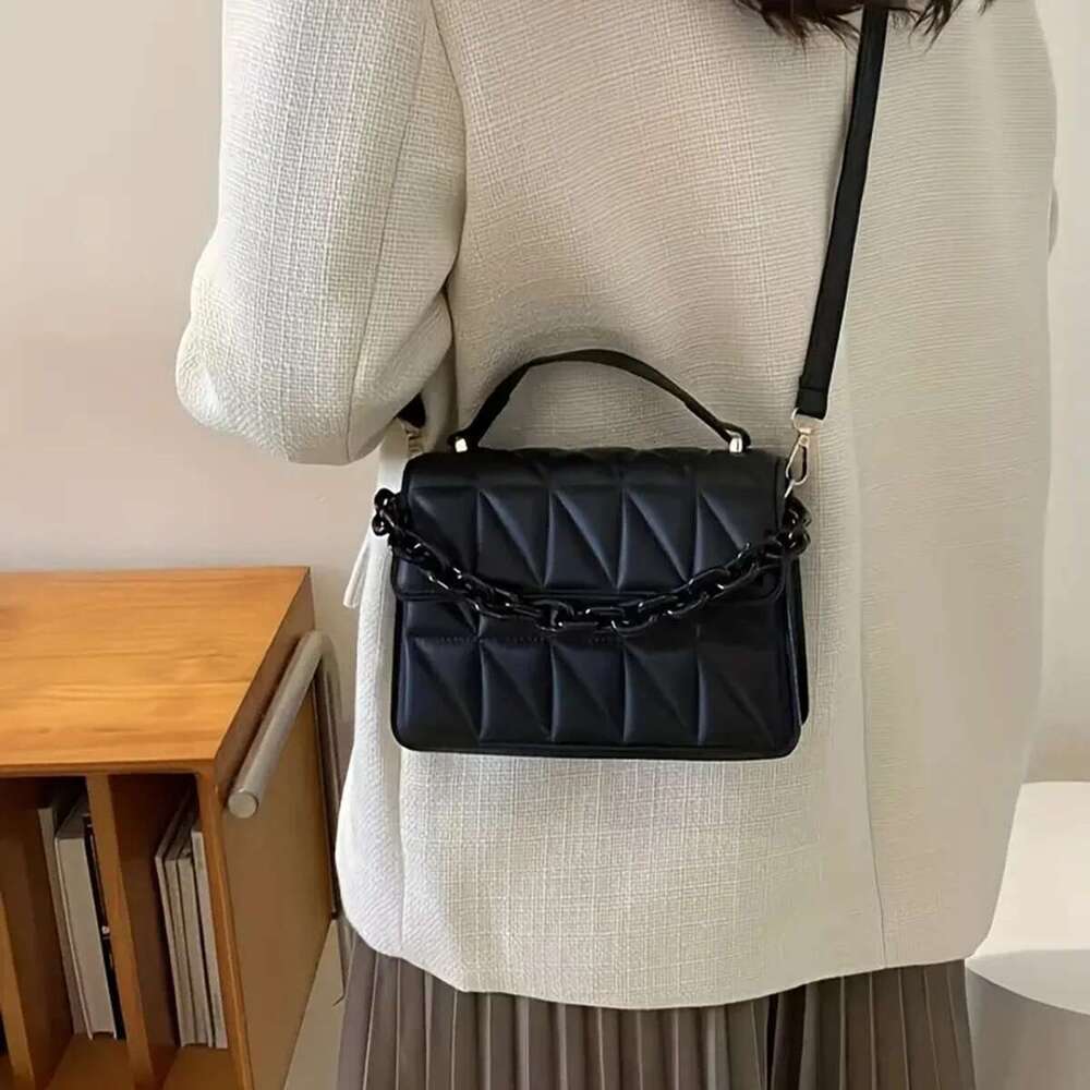 Dia Chain Handbag Fashion Retro Emed Small Square Women's Single Shoulder Crossbody A Bag