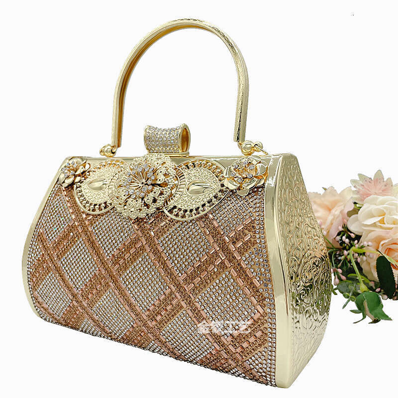 Dinner Bag Large Capacity Single Sided Diamond Cheongsam Accessory Women S Bride S Wedding Bag Formal Dress Banquet KQ