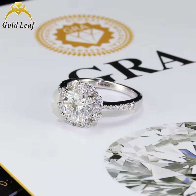 Trendy Ring Manufacturer Directly 3CT-5CT Diamond Moissanite S925 Silver Plated 18K Gold Engagement Wedding Rings for Women