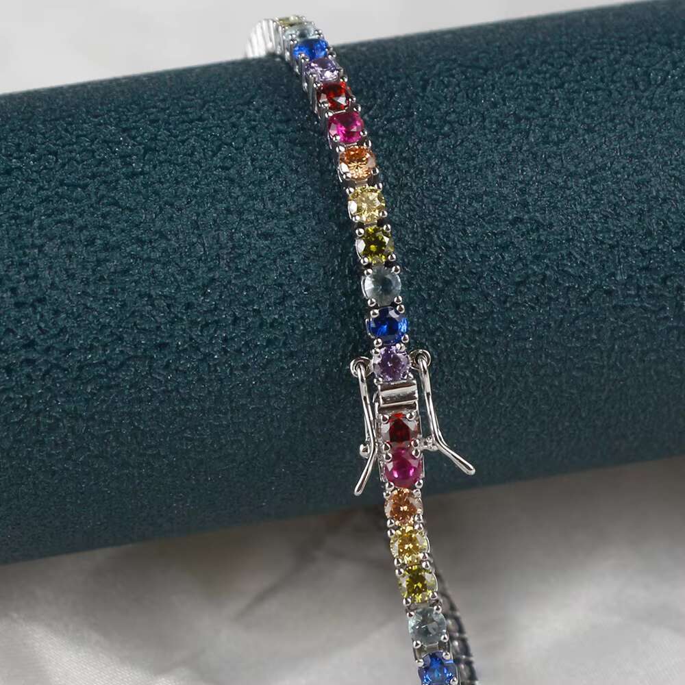 Hot Sale 925 Sterling Silver Fashion Jewelry Charm Bracelet High Quality Trend Moissanite Luxury Tennis Bracelet for Women