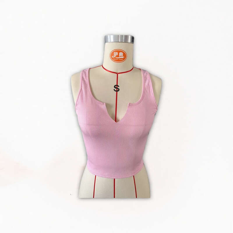 European and American sexy letter printed T-shirt women's brand sleeveless U-neck vest 2025 new casual versatile fashion clothing