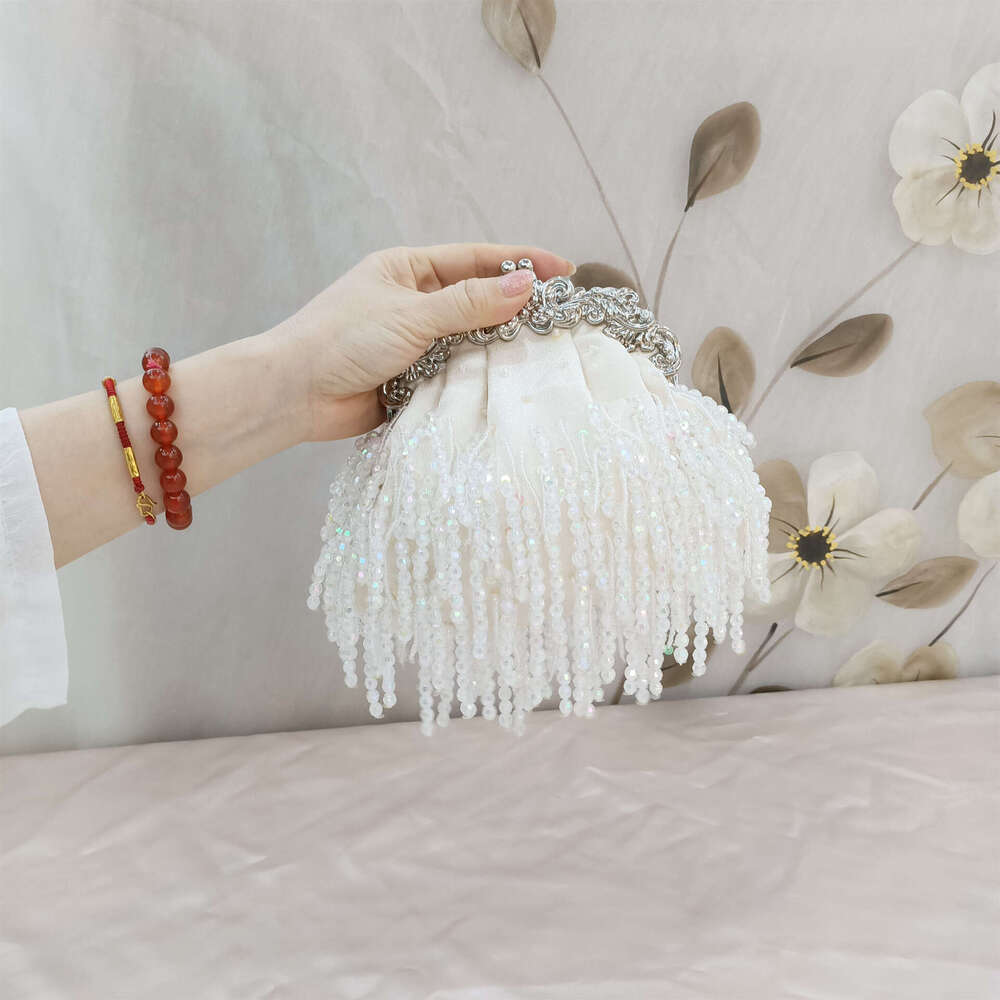 Dinner Bag Socialite Tassel Silk Bead Embroidery Bridal Handbag Women S Qipao Bag Banquet Bag KQ