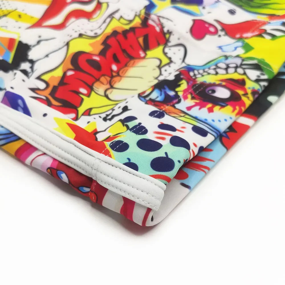Mens swimwear fashion cartoon shorts quick drying beach sports interference machine 250430