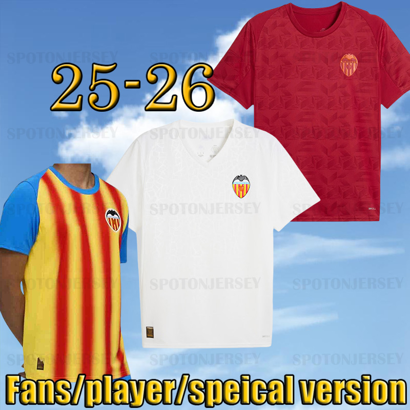 valencia cf soccer jerseys 25 26 camisetas de futbol men kids kit Valencias football shirts 2025 2026 camiseta vcf HUGO DURO GAYA MUSAH HUGO chemise