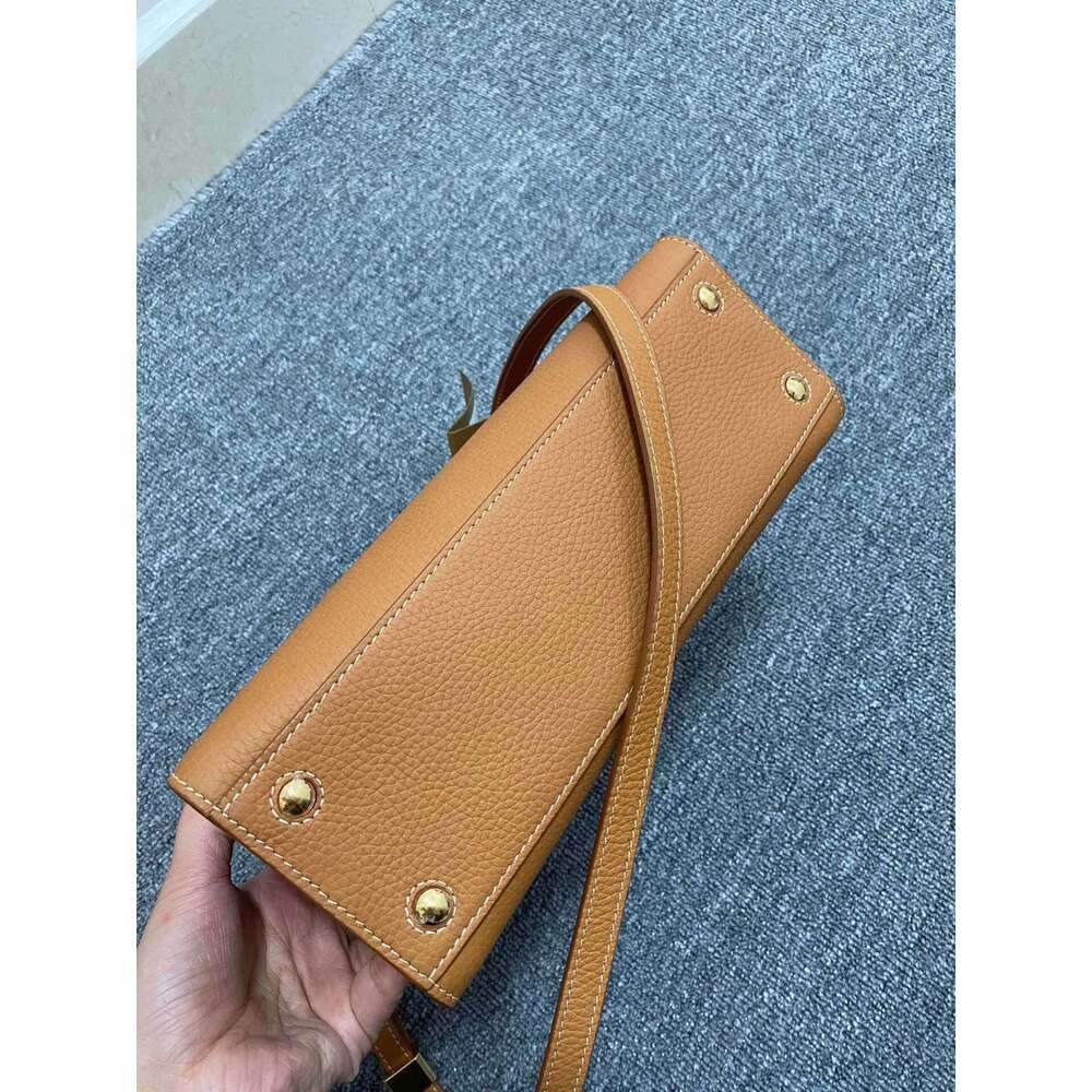 Ladies' Tote Handbag Shoulder Crossbody Bag Grain Leather Material 2025 New High-Quality Simple Fashionable