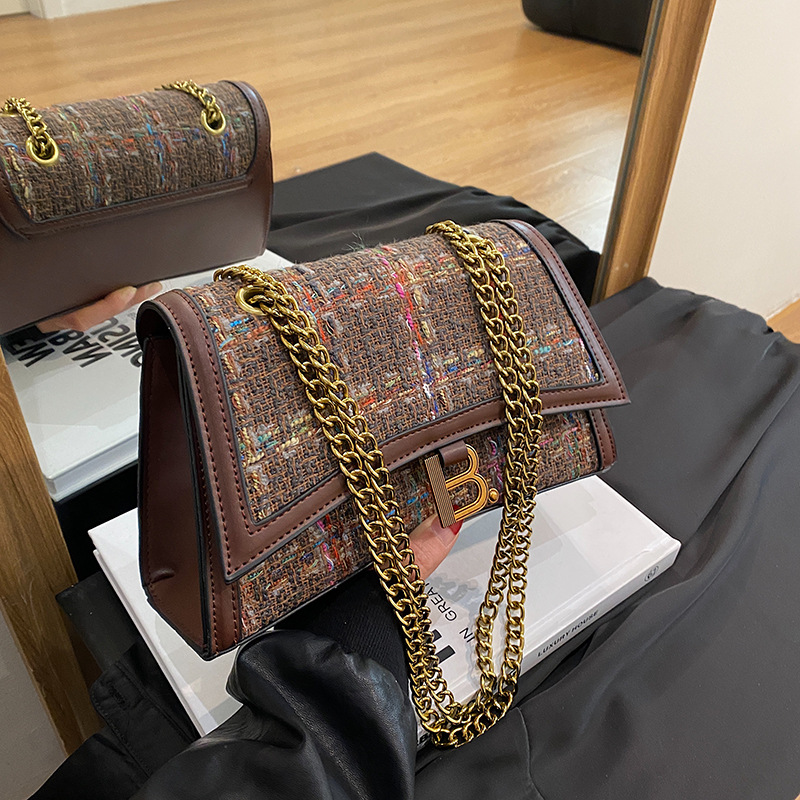 free shipping designer shoulder bags flap Spring Fashionable Versatile Knitting vintage casual Crossbody Bag black red green