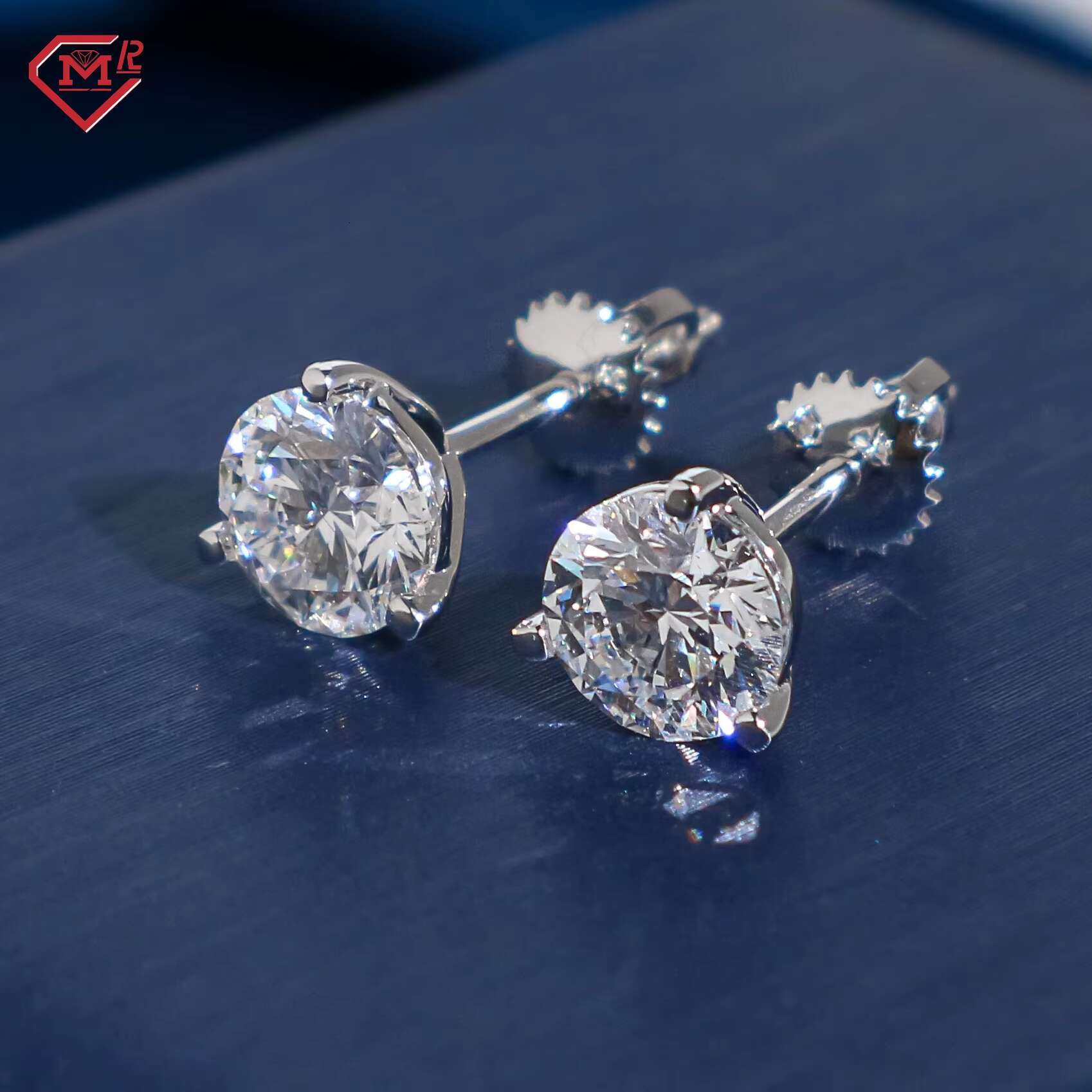Gorgeous Moissanite Stud Earrings Solid 925 Silver 3 Prong Screw Back Moissanite Earrings for Men Women
