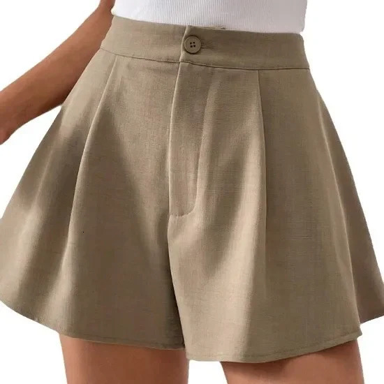 Micro Large Fashionable Versatile European Summer Simple Casual Bell Plus Size Womens Shorts 250427
