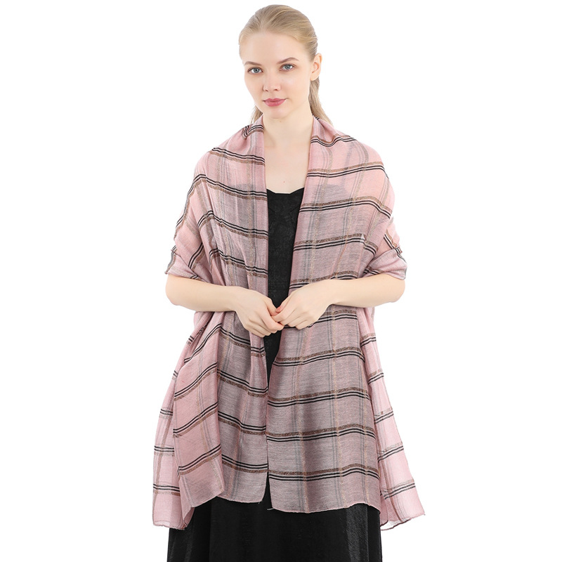 K598 Classic plaid silk wool blended scarf dinner dress cheongsam versatile temperament shawl scarf dual-purpose women
