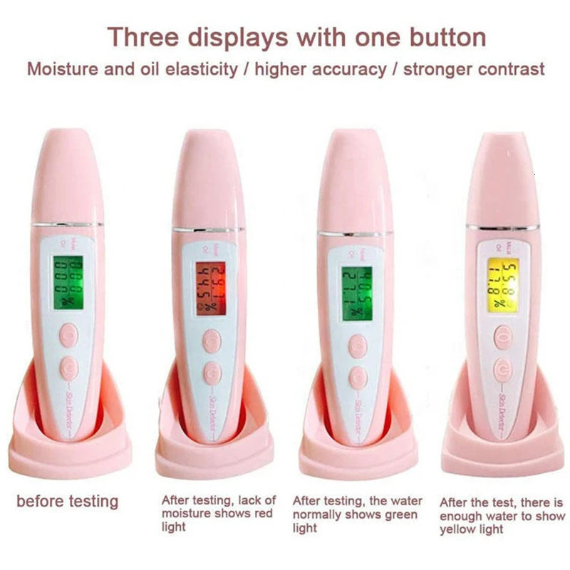 Bio Technology Sensor LCD Precise Detector Digital Skin Oil Moisture Tester for Face Care Lady Beauty Tool Women Spa Monitor 250422