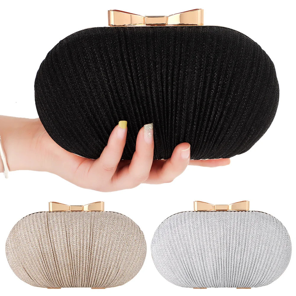 Wedding bride clutch handbag ladies evening party bag chain shoulder elegant egg shaped banquet wallet 250428