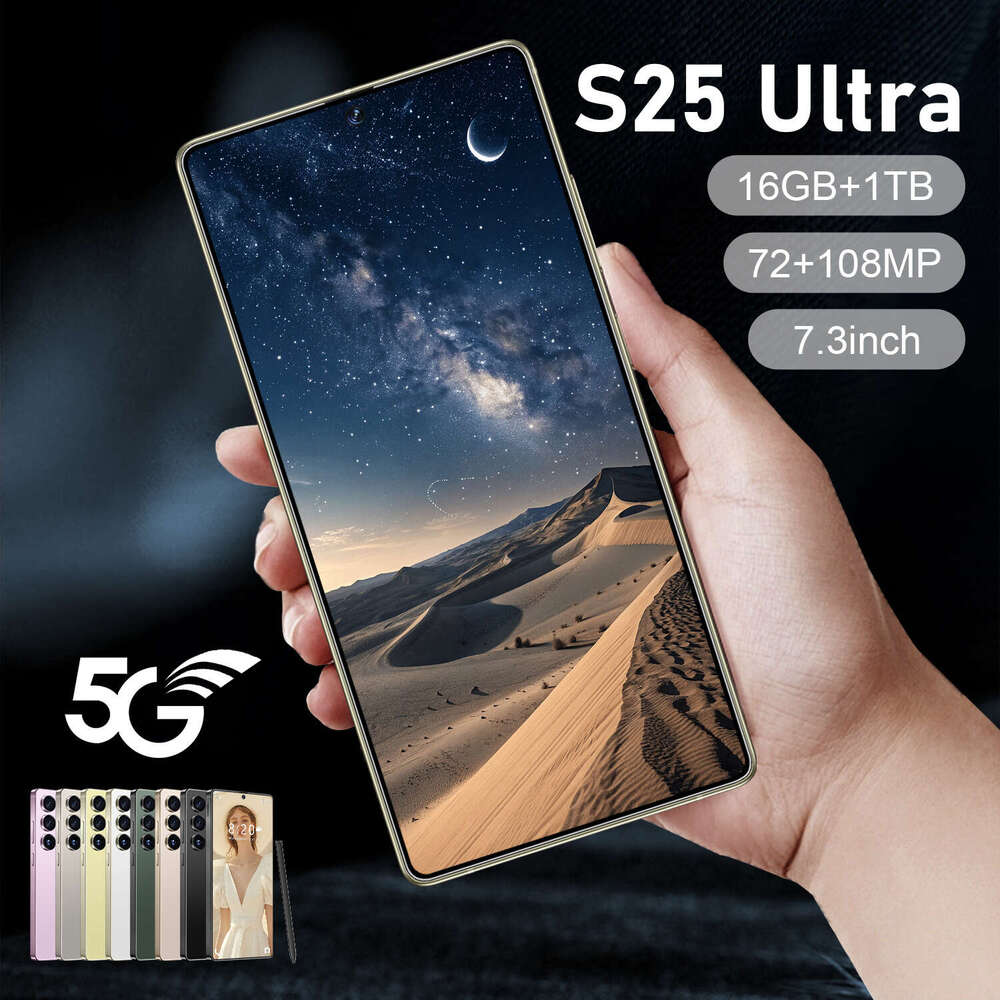 2025 Nwe Note40 Pro 7.3HD 16+1TB smart phone 5G Android phone display 72MP+108MP camera phone fingerprint recognition face recognition GPS