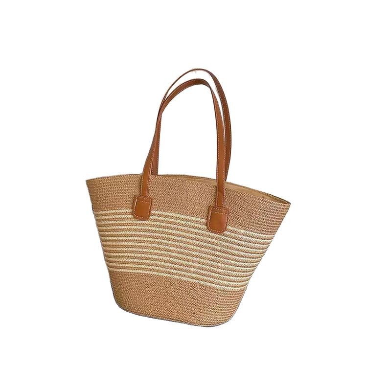 GY04 Chic à fibre naturelle tissé à la main Sac à bandoulière accessoire d'été idéal pour les activités de plein air