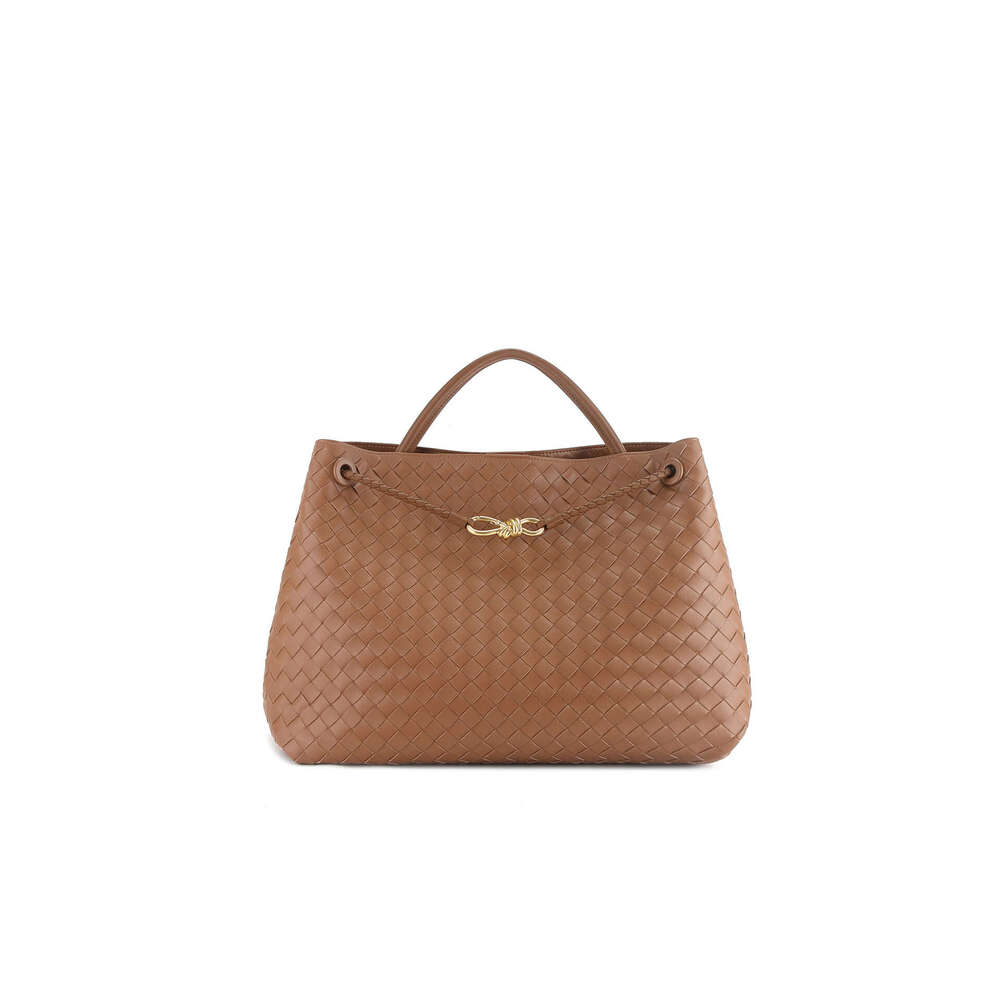 Old money style woven tote bag Andiamo commuting briefcase versatile cowhide large handbag