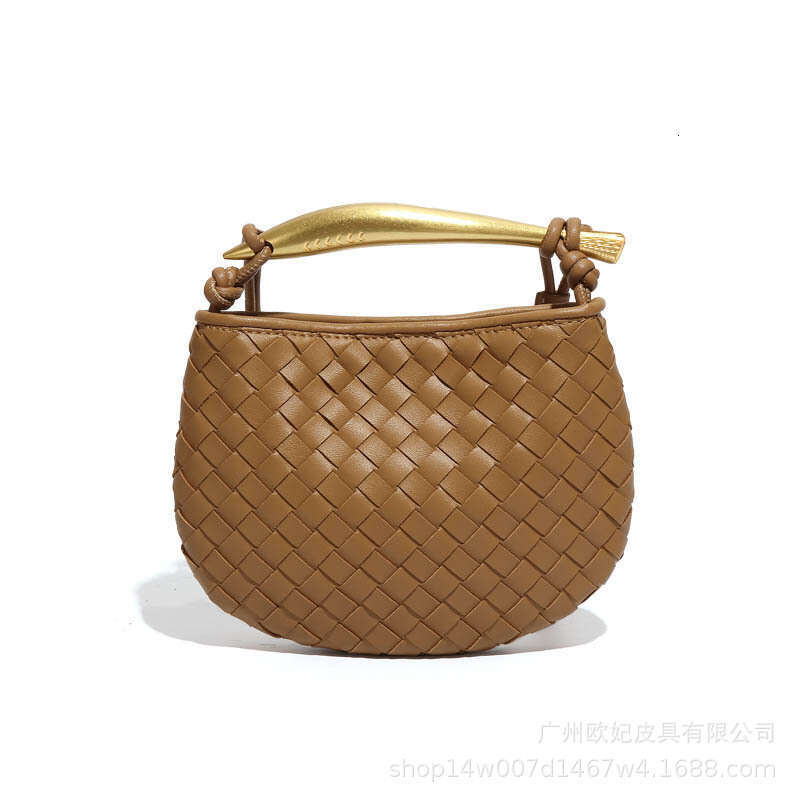 New sardine hand woven women's fashion casual mini dumpling bag shoulder handbag