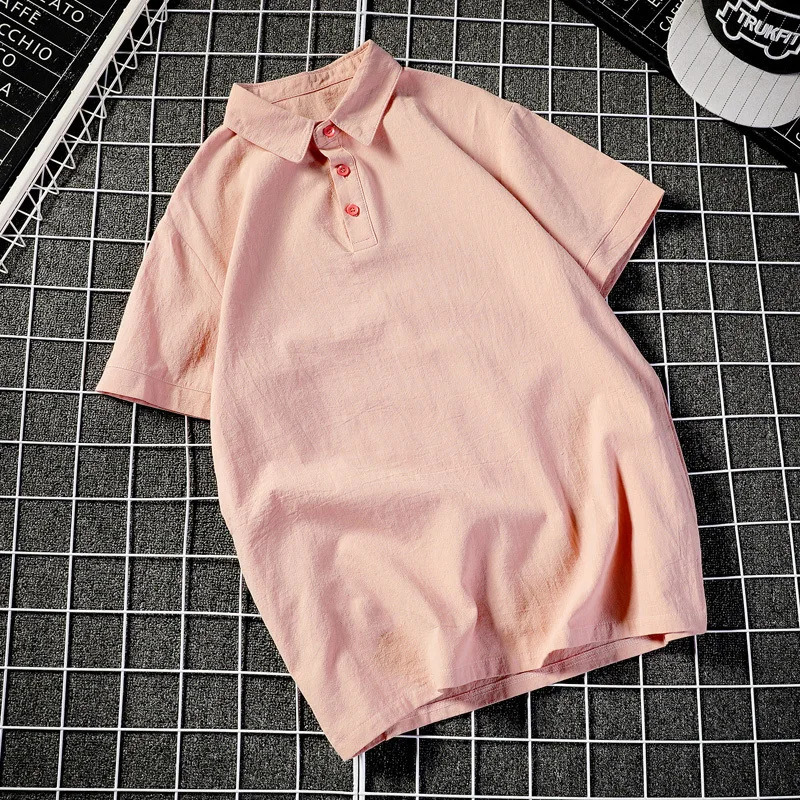 2025 summer solid color college style sports polo shirt female student class uniform collar short sleeved Tshirt 250425