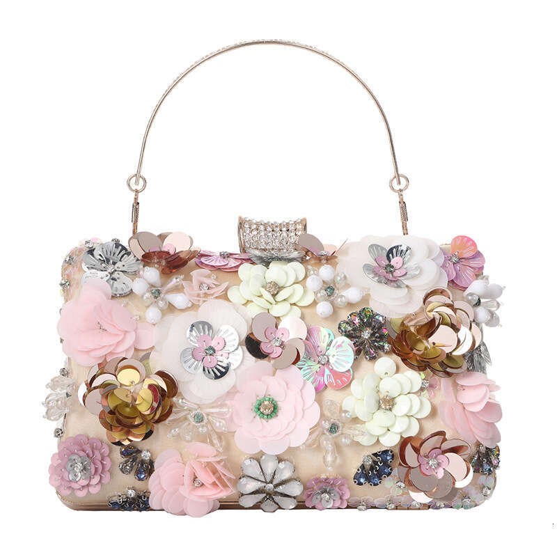 Dinner Bag New Handmade Flower Banquet Handheld By Hands Ladies Bride Evening Dress Bag Beaded Embroidered Women S Bag KQ