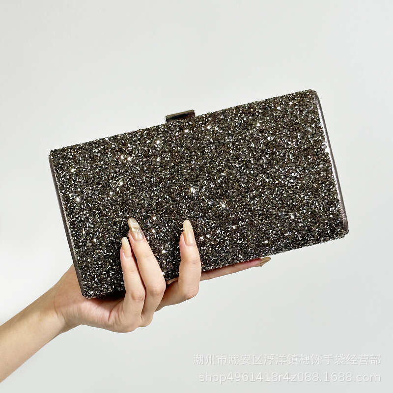 Dinner Bag Shuo S New Diamond Studded Dress Dinner Fashionable Rhinestone Banquet Bag Women S Handbag One Shoulder Diagonal Cross Small KQ