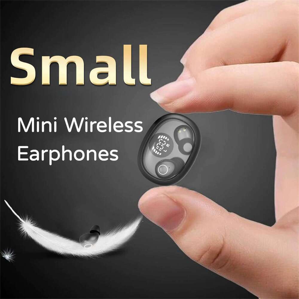 Invisible Wireless Bluetooth Earphone Headset with Mic,Smallest Tiny Earbuds Hidden Headphones Small Ears Sleep Buds