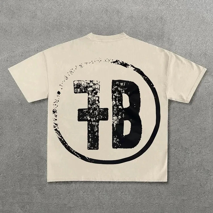 Retro Son of God pattern 100 pure cotton Tshirt for mens Y2K summer short sleeved retro oversized womens top 250430Z