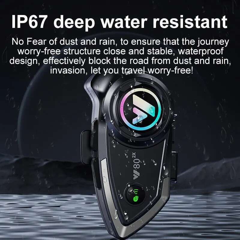 Y80 Motorcycle Helmet Bluetooth Headset Wireless V5.3 Handsfree Call Music Earphone for Riders Moto GPS Waterproof Headphone
