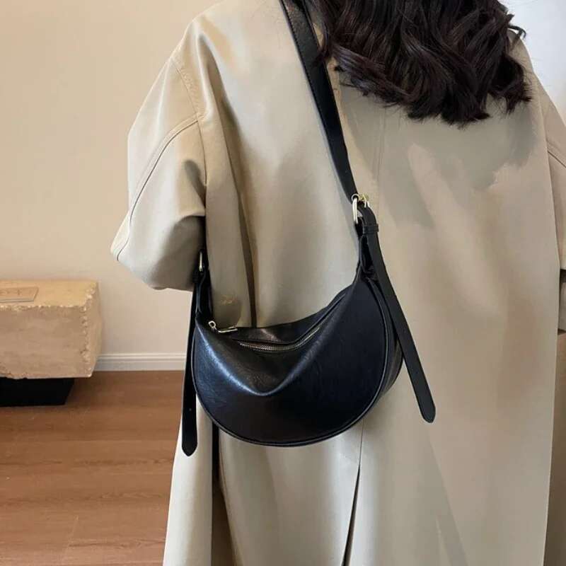 Crossbody For Women Large Capacity Handbags Solid Soft Shoulder Bags Female Casual Travel Hobos Bag Vintage Sac New