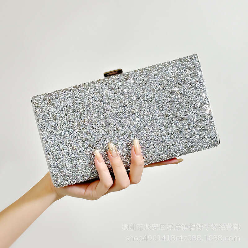 Dinner Bag Shuo S New Diamond Studded Dress Dinner Fashionable Rhinestone Banquet Bag Women S Handbag One Shoulder Diagonal Cross Small KQ