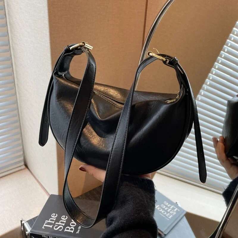 Crossbody For Women Large Capacity Handbags Solid Soft Shoulder Bags Female Casual Travel Hobos Bag Vintage Sac New