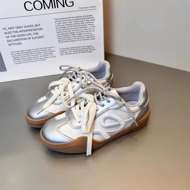 2025 New Free Shipping Summer Designer Women Casual Sier White Outdoor Sports Shoes Size 36-40