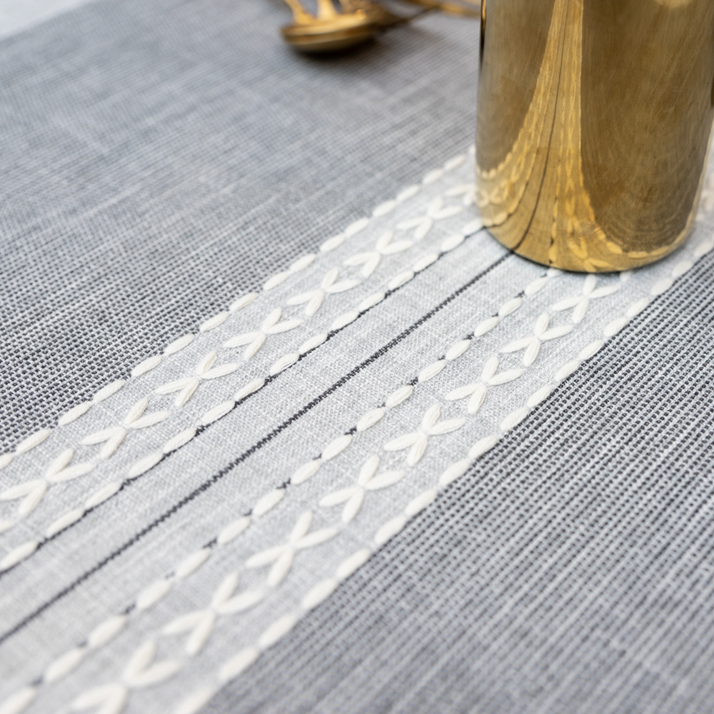 W41 modern simple tablecloth imitation cotton and linen fabric home tablecloth ins coffee table mat picnic mat home tablecloth