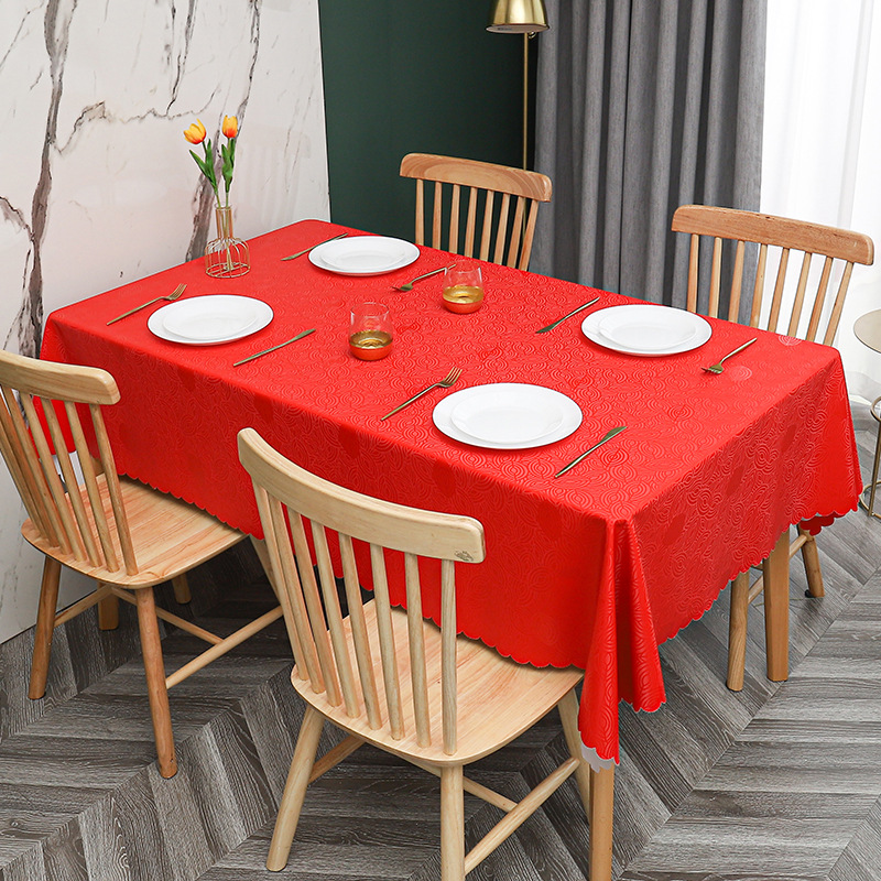 W52 simple non-slip PU waterproof, oil-proof, scalding-proof tablecloth tablecloth pvc household coffee table tablecloth rectangular