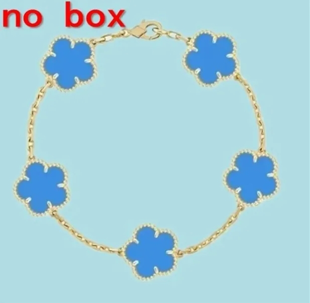 Bracelet For Men and Women jewelry Four Leaf Bracelets Gold Sier Plate Agate Dia Fashion Charm Chain Wedding Gift Party Free shipping