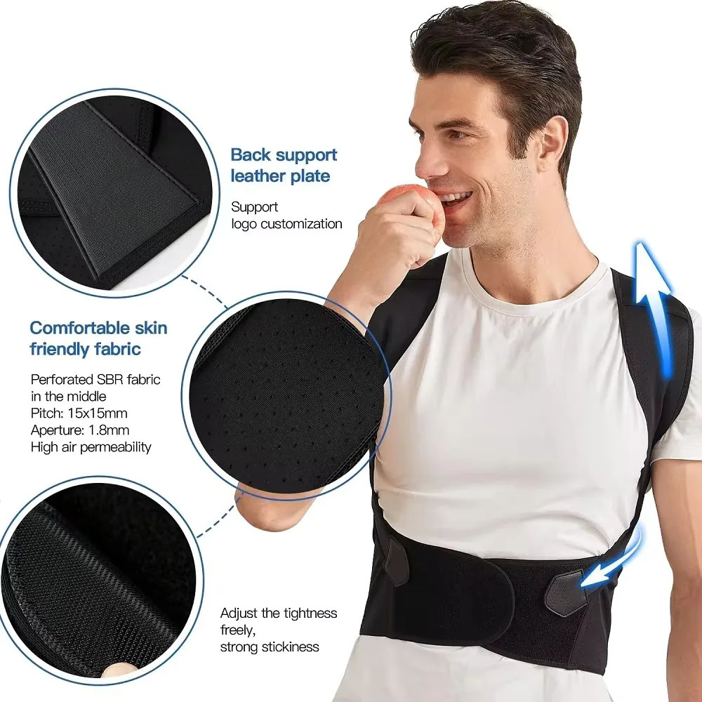 Female and male back support posture corrector back waist support shoulder posture support improves posture and relieves back pain 250427