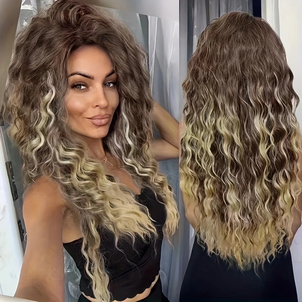 wig women fluffy long curly hair small roll chopsticks roll wig
