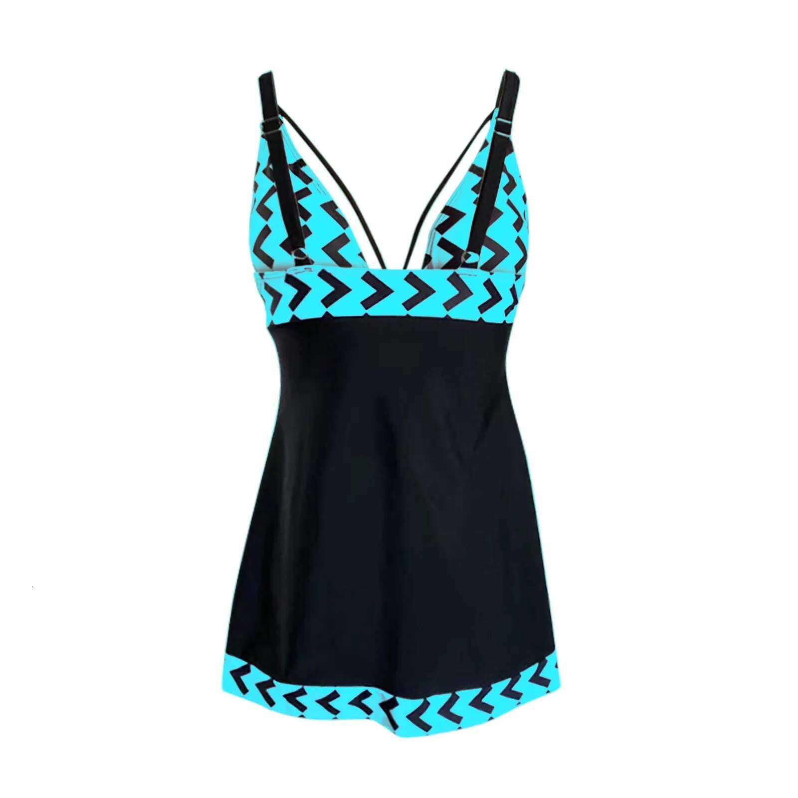2024 Short Dress Tankini Paired With Shorts Women's Padded Printed Shower Swimwear Swimming Beachwear