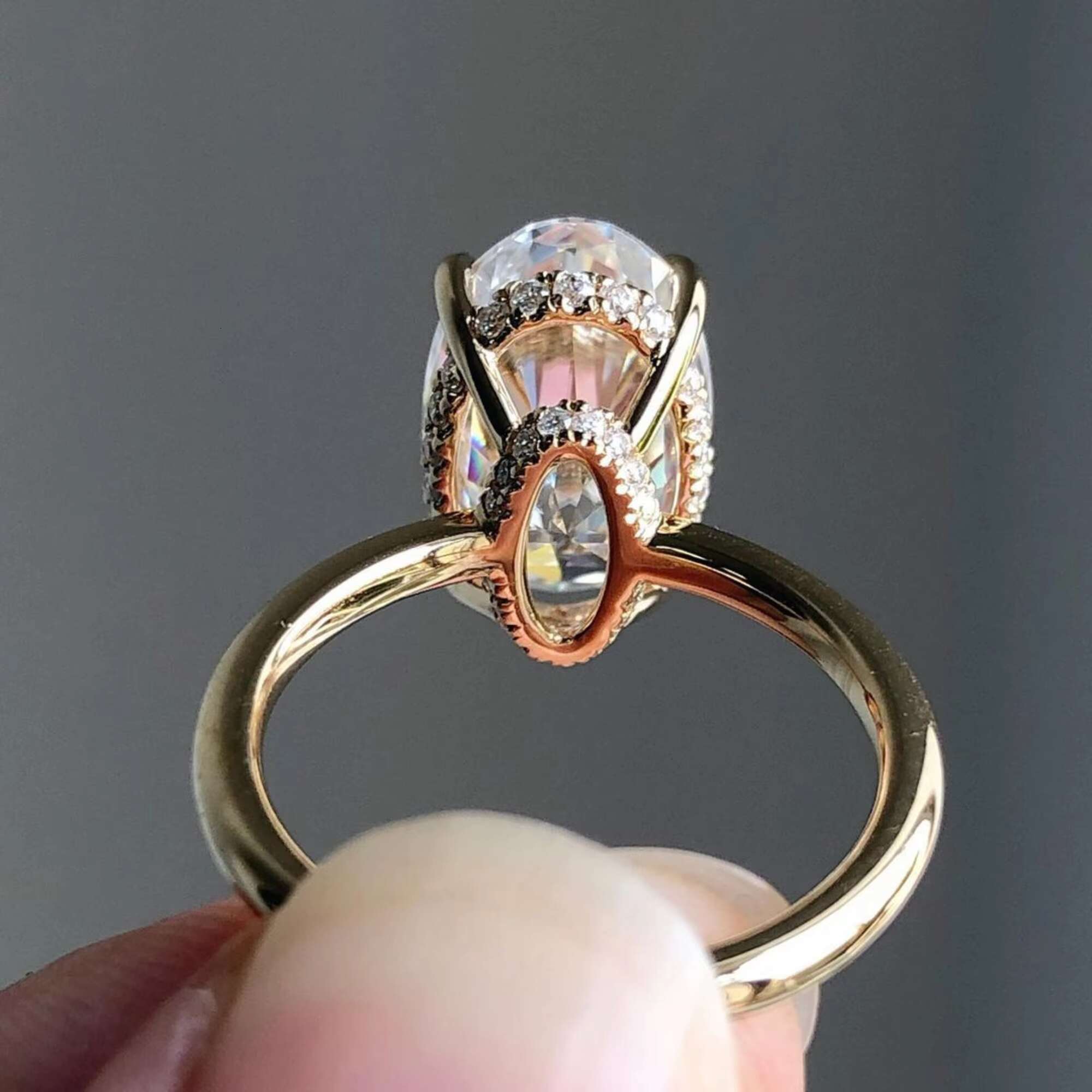 Hot Selling 3 ct Lab-Grown Oval Cut Diamond Ring Engagement Wedding Ring Jewelry 14k White Gold Ring