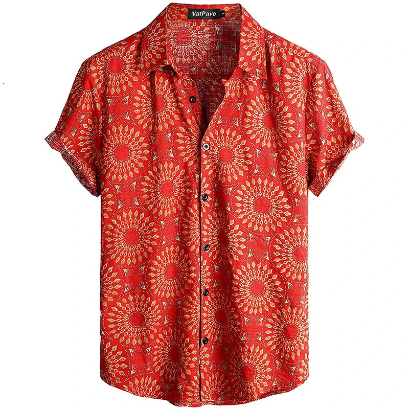 Mens casual Hawaiian floral shirt 3D full print short sleeved button down tropical beach shirt 250427